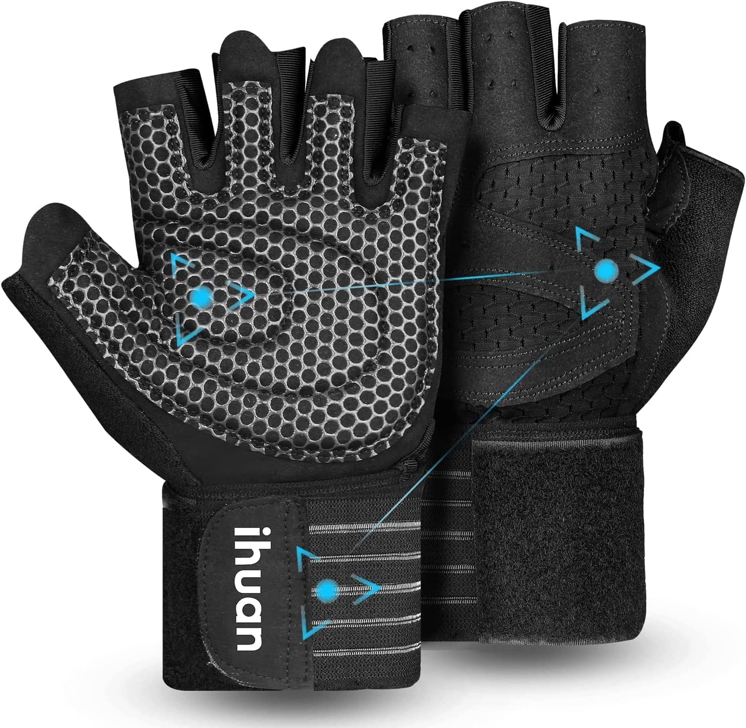 Ihuan Ventilated Weight Lifting Gym Workout Gloves - Amazon